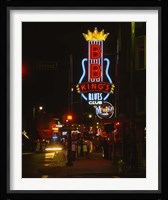 Neon sign lit up at night, B. B. King's Blues Club, Memphis, Shelby County, Tennessee, USA Fine Art Print
