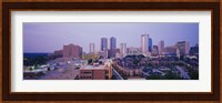 Skyscrapers in a city at dusk, Fort Worth, Texas, USA Fine Art Print