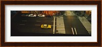 High angle view of cars at a zebra crossing, Times Square, Manhattan, New York City, New York State, USA Fine Art Print