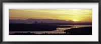 Lake in front of mountains, Lake Washington, Seattle, King County, Washington State, USA Fine Art Print