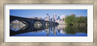 Arch bridge across a river, Minneapolis, Hennepin County, Minnesota, USA Fine Art Print