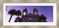 Low angle view of a cathedral at night, Portuguese Cathedral, San Jose, Silicon Valley, Santa Clara County, California, USA Fine Art Print