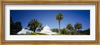 Low angle view of a building in a formal garden, Conservatory of Flowers, Golden Gate Park, San Francisco, California, USA Fine Art Print