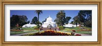 Tourists in a formal garden, Conservatory of Flowers, Golden Gate Park, San Francisco, California, USA Fine Art Print