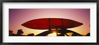Close-up of a kayak on a car roof at sunset, San Francisco, California Fine Art Print