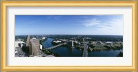 High angle view of a river passing through a city, Austin, Texas, USA Fine Art Print