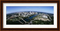 Bird's Eye view of Austin,Texas Fine Art Print