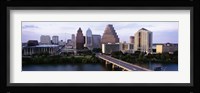 High angle view of a boat in a reservoir, Lady Bird Lake, Colorado River, Austin, Travis County, Texas, USA Fine Art Print