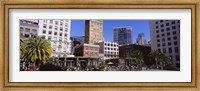 Low angle view of buildings at a town square, Union Square, San Francisco, California, USA Fine Art Print
