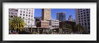 Low angle view of buildings at a town square, Union Square, San Francisco, California, USA Fine Art Print