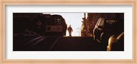 Cable car on the tracks at sunset, San Francisco, California, USA Fine Art Print