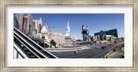 Buildings in a city, New York New York Hotel, MGM Casino, The Strip, Las Vegas, Clark County, Nevada, USA Fine Art Print