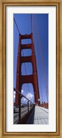 Low angle view of a suspension bridge, Golden Gate Bridge, San Francisco, California, USA Fine Art Print