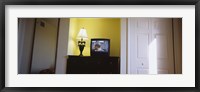 Television and lamp in a hotel room, Las Vegas, Nevada Fine Art Print