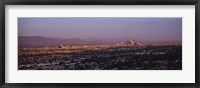 Aerial view of Hollywood and San Gabriel Mountains Fine Art Print