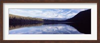 Reflection of clouds in a lake, Mt Hood viewed from Lost Lake, Mt. Hood National Forest, Hood River County, Oregon, USA Fine Art Print