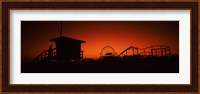 Santa Monica Pier, Santa Monica Beach, Santa Monica, California, USA Fine Art Print