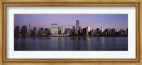 Buildings viewed from Queens, United Nations Secretariat Building, Midtown Manhattan, New York City, New York State, USA Fine Art Print
