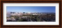Roads in a city with an airport in the background, McCarran International Airport, Las Vegas, Nevada Fine Art Print
