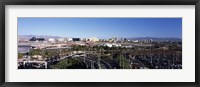 Roads in a city with an airport in the background, McCarran International Airport, Las Vegas, Nevada Fine Art Print