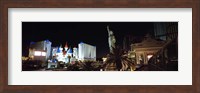Statue in front of a hotel, New York New York Hotel, Excalibur Hotel And Casino, The Las Vegas Strip, Las Vegas, Nevada, USA Fine Art Print