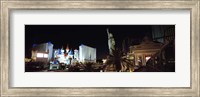 Statue in front of a hotel, New York New York Hotel, Excalibur Hotel And Casino, The Las Vegas Strip, Las Vegas, Nevada, USA Fine Art Print