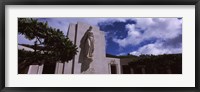 Low angle view of a statue, National Memorial Cemetery of the Pacific, Punchbowl Crater, Honolulu, Oahu, Hawaii, USA Fine Art Print