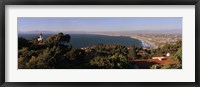 Aerial view of a coastline, Los Angeles Basin, City of Los Angeles, Los Angeles County, California, USA Fine Art Print