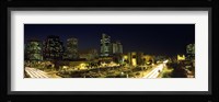 Buildings in a city lit up at night, Phoenix, Arizona Fine Art Print