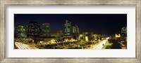 Buildings in a city lit up at night, Phoenix, Arizona Fine Art Print
