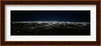 Aerial view of a city lit up at night, Phoenix, Maricopa County, Arizona, USA Fine Art Print