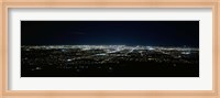 Aerial view of a city lit up at night, Phoenix, Maricopa County, Arizona, USA Fine Art Print