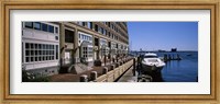 Boats at a harbor, Rowe's Wharf, Boston Harbor, Boston, Suffolk County, Massachusetts, USA Fine Art Print