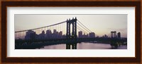 Bridge across a river, Manhattan Bridge, East River, Manhattan, New York City, New York State, USA Fine Art Print