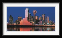 Reflection of skyscrapers in a lake, Digital Composite, Dallas, Texas, USA Fine Art Print
