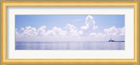 Seascape with a suspension bridge in the background, Sunshine Skyway Bridge, Tampa Bay, Gulf of Mexico, Florida, USA Fine Art Print