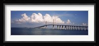 Suspension bridge across the bay, Sunshine Skyway Bridge, Tampa Bay, Gulf of Mexico, Florida, USA Fine Art Print