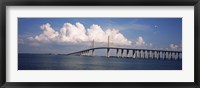 Suspension bridge across the bay, Sunshine Skyway Bridge, Tampa Bay, Gulf of Mexico, Florida, USA Fine Art Print