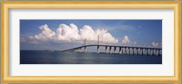 Suspension bridge across the bay, Sunshine Skyway Bridge, Tampa Bay, Gulf of Mexico, Florida, USA Fine Art Print