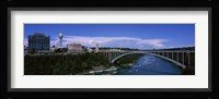 Bridge across a river, Rainbow Bridge, Niagara River, Niagara Falls, New York State, USA Fine Art Print