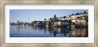 Houseboats in a lake, Lake Union, Seattle, King County, Washington State, USA Fine Art Print