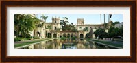 Reflecting pool in front of a building, Balboa Park, San Diego, California, USA Fine Art Print