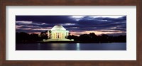 Monument lit up at dusk, Jefferson Memorial, Washington DC, USA Fine Art Print