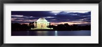 Monument lit up at dusk, Jefferson Memorial, Washington DC, USA Fine Art Print