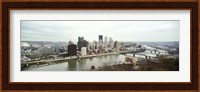 High angle view of a city, Pittsburgh, Allegheny County, Pennsylvania, USA Fine Art Print