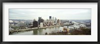High angle view of a city, Pittsburgh, Allegheny County, Pennsylvania, USA Fine Art Print