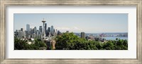 Skyscrapers in a city, Space Needle, Seattle, Washington State, USA Fine Art Print
