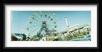 Low angle view of a ferris wheel, Wonder Wheel, Coney Island, Brooklyn, New York City, New York State, USA Fine Art Print