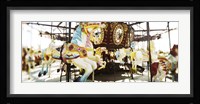 Close-up of carousel horses, Coney Island, Brooklyn, New York City, New York State, USA Fine Art Print