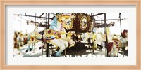 Close-up of carousel horses, Coney Island, Brooklyn, New York City, New York State, USA Fine Art Print